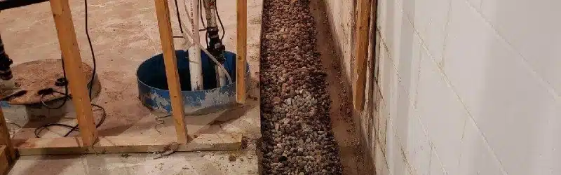 Interior drain and sump pumps